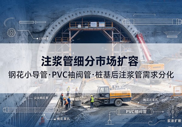 玉树注浆管细分市场扩容，隧道钢花小导管、PVC 袖阀管、桩基后注浆管需求分化